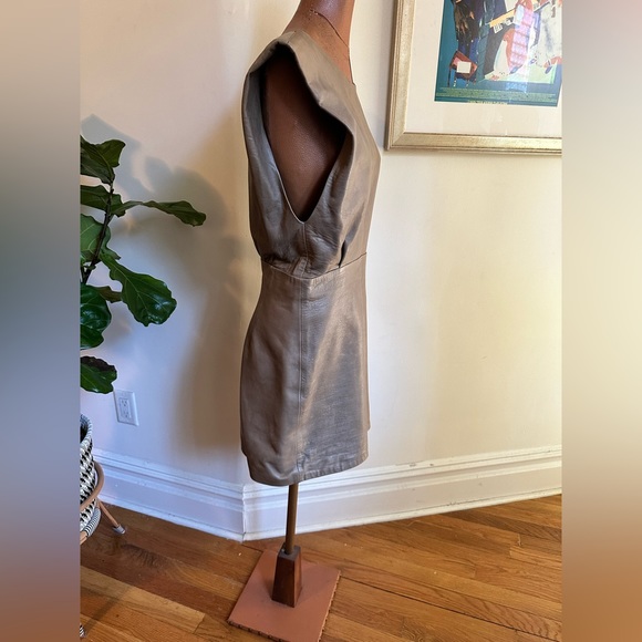 LEATHER MINI DRESS - Picture 5 of 8